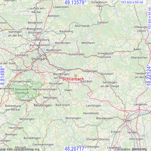 Schlierbach on map