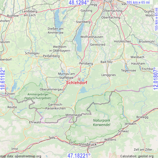 Schlehdorf on map
