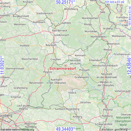 Schlammersdorf on map