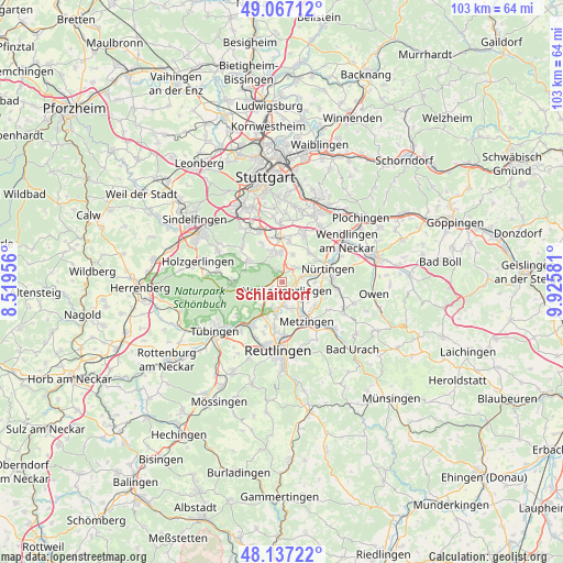 Schlaitdorf on map