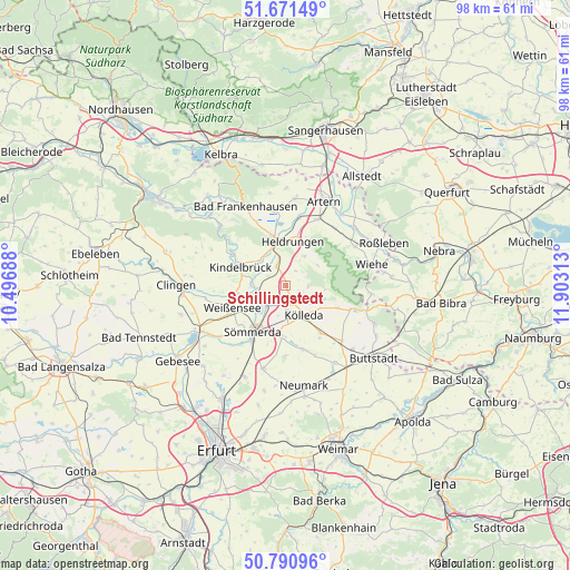 Schillingstedt on map
