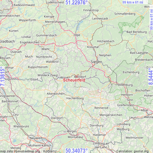 Scheuerfeld on map