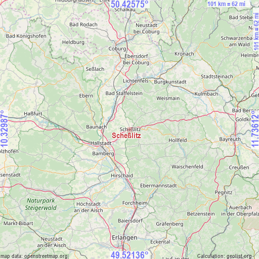 Scheßlitz on map
