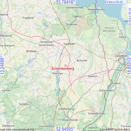 Schenkenberg on map