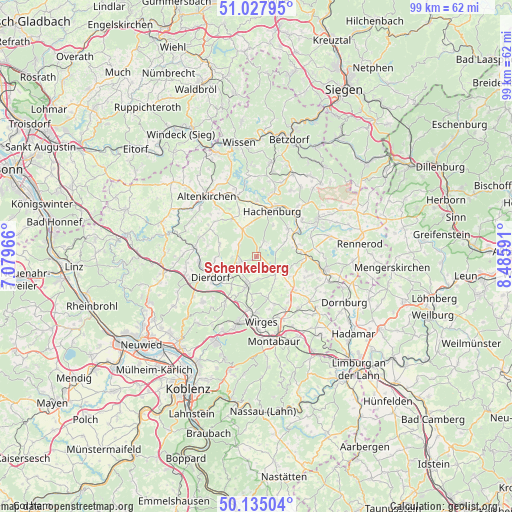 Schenkelberg on map