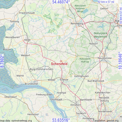Schenefeld on map