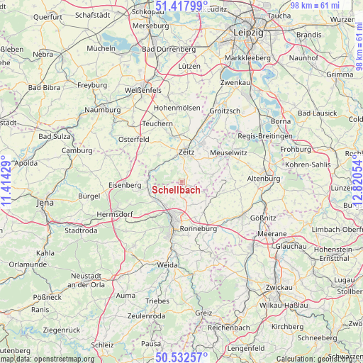 Schellbach on map