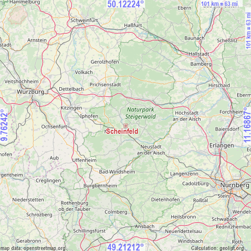 Scheinfeld on map