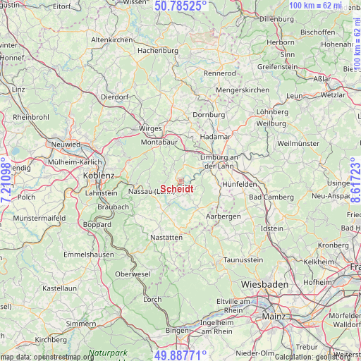 Scheidt on map