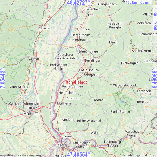 Schallstadt on map