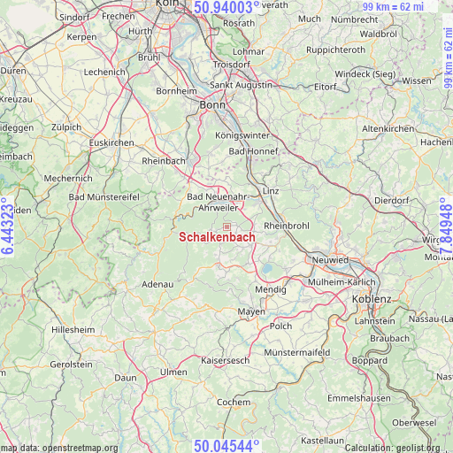 Schalkenbach on map