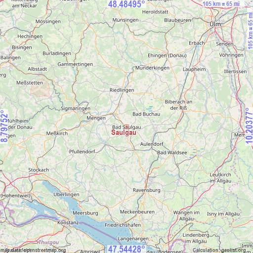 Saulgau on map