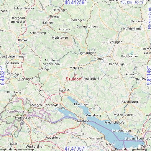 Sauldorf on map