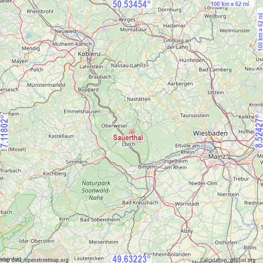 Sauerthal on map