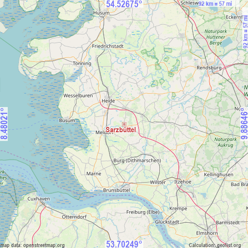 Sarzbüttel on map