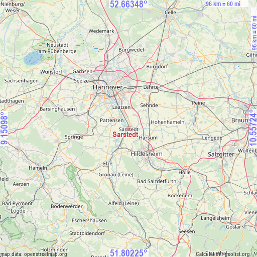 Sarstedt on map