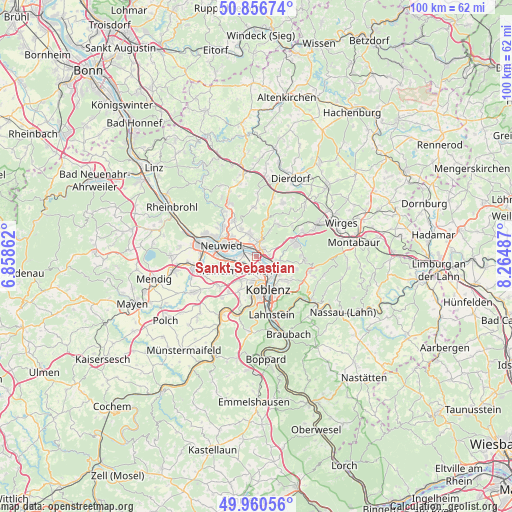 Sankt Sebastian on map