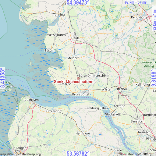 Sankt Michaelisdonn on map