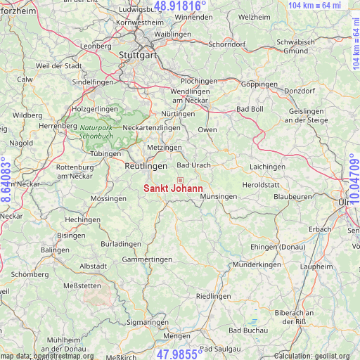 Sankt Johann on map
