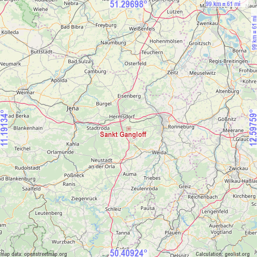 Sankt Gangloff on map