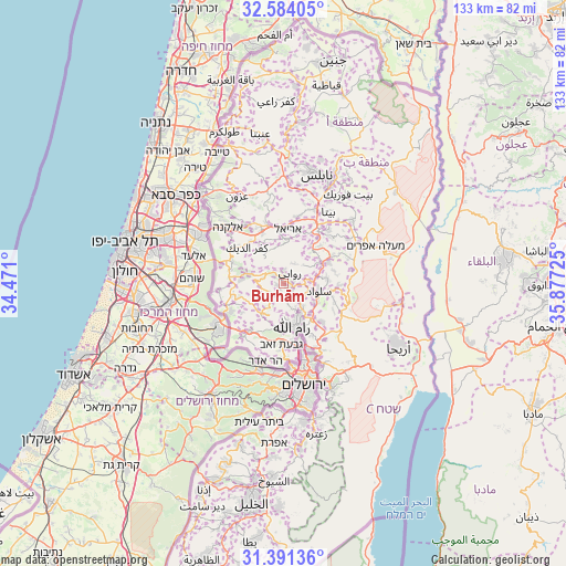 Burhām on map