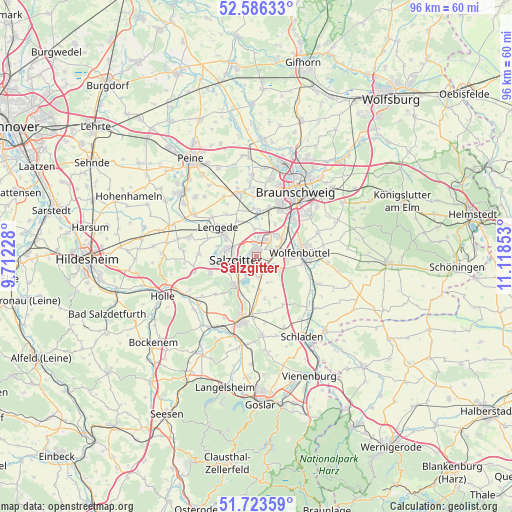 Salzgitter on map
