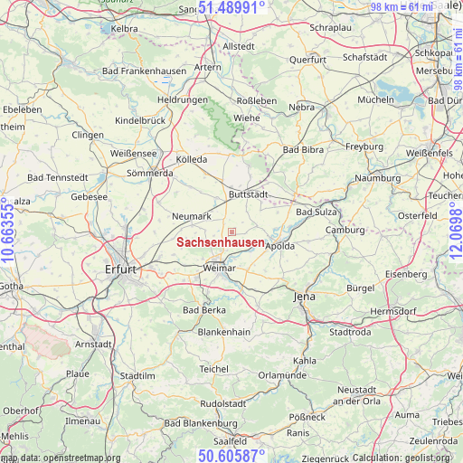 Sachsenhausen on map