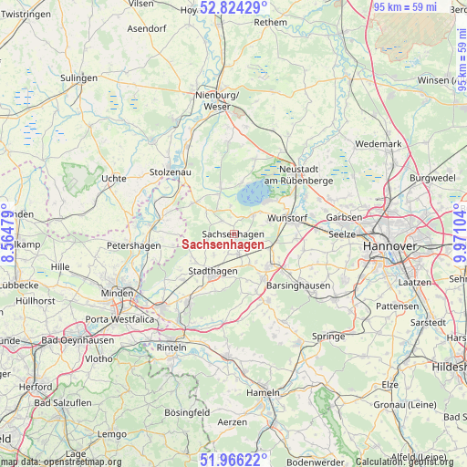 Sachsenhagen on map