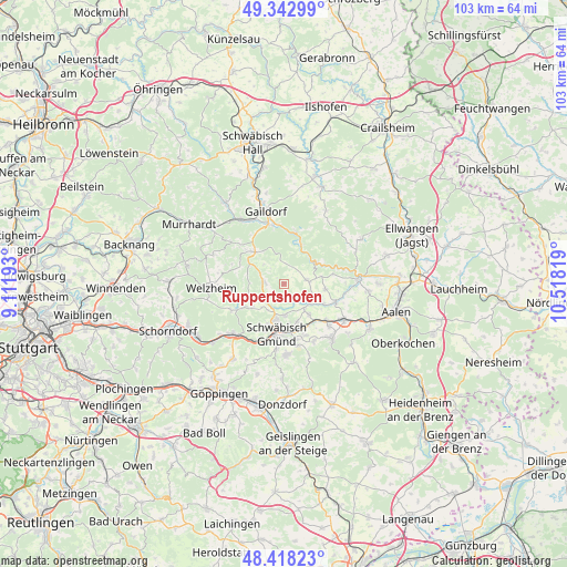 Ruppertshofen on map