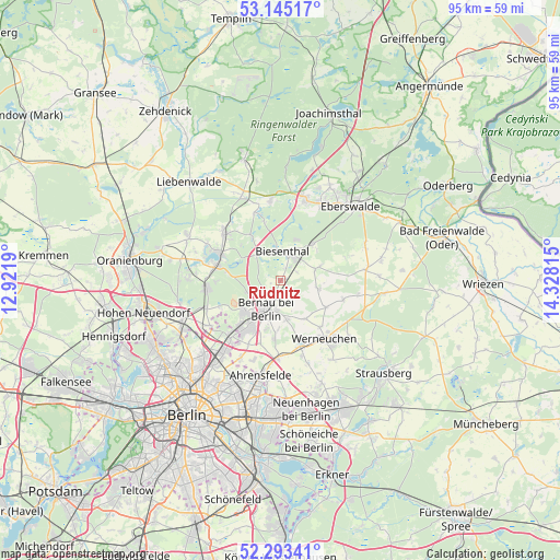 Rüdnitz on map