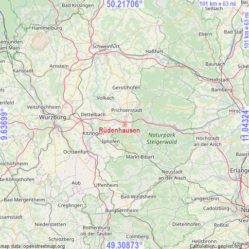 Rüdenhausen on map