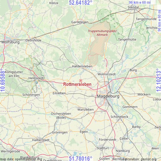 Rottmersleben on map