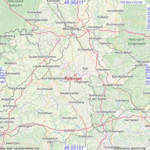 Röttingen on map