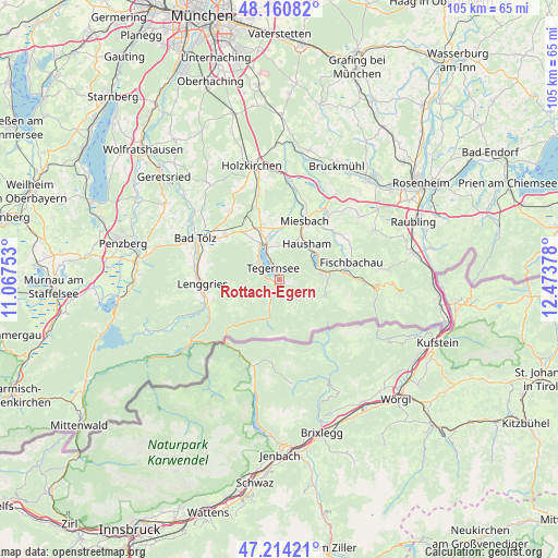 Rottach-Egern on map