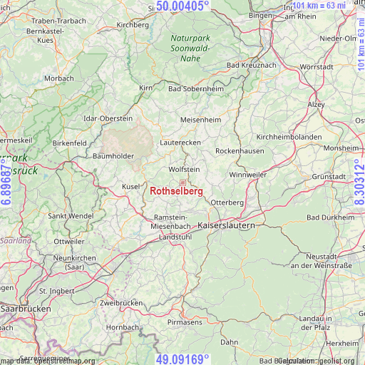 Rothselberg on map