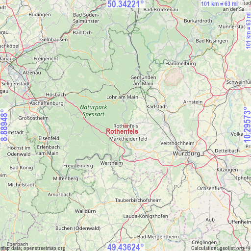 Rothenfels on map