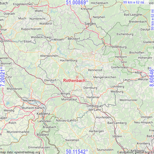 Rothenbach on map