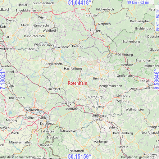 Rotenhain on map