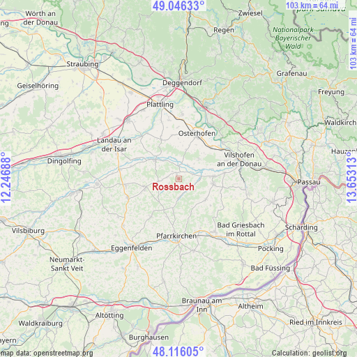 Rossbach on map