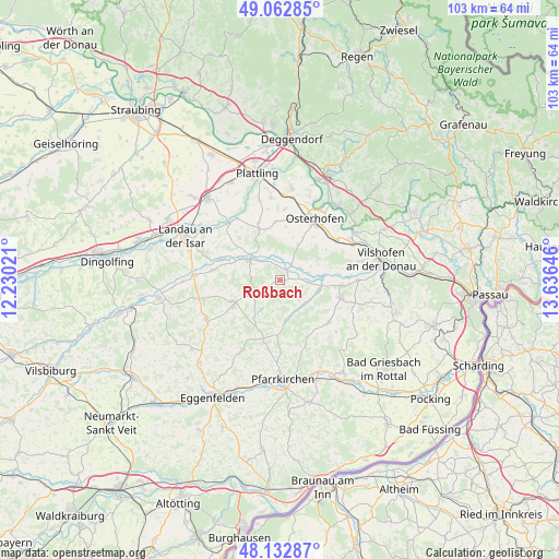 Roßbach on map