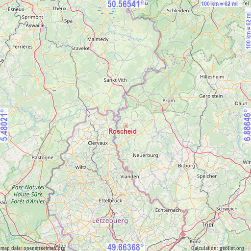 Roscheid on map