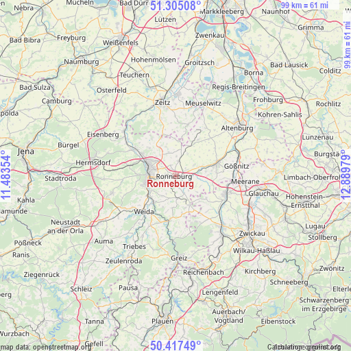 Ronneburg on map