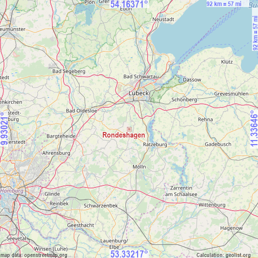Rondeshagen on map