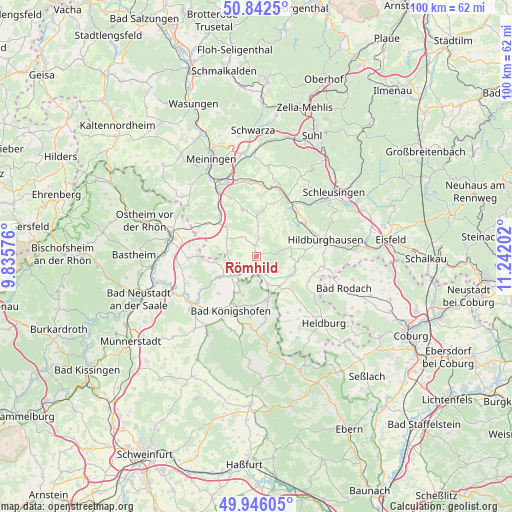 Römhild on map