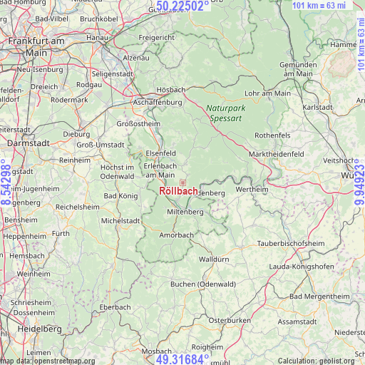 Röllbach on map