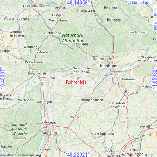 Rohrenfels on map