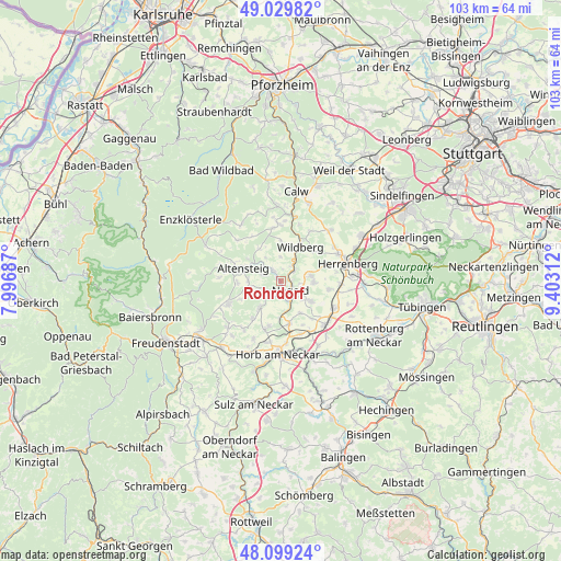 Rohrdorf on map