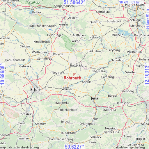 Rohrbach on map