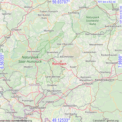Rohrbach on map