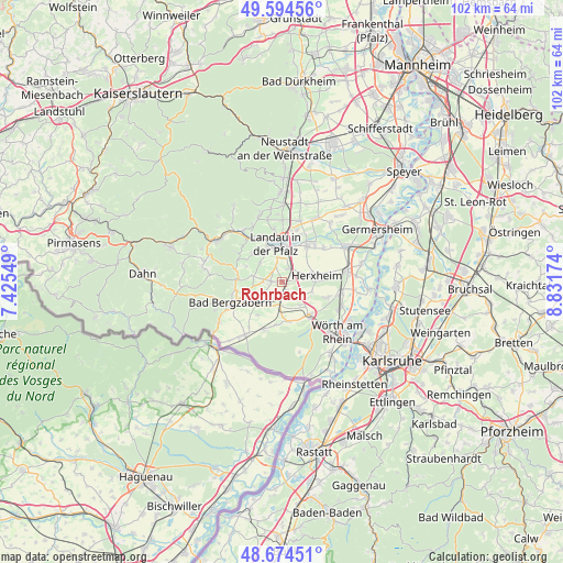 Rohrbach on map